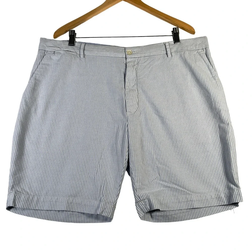 Polo Ralph‎ Lauren Shorts Mens 40 Blue White Striped Classic Fit Preppy Coastal
